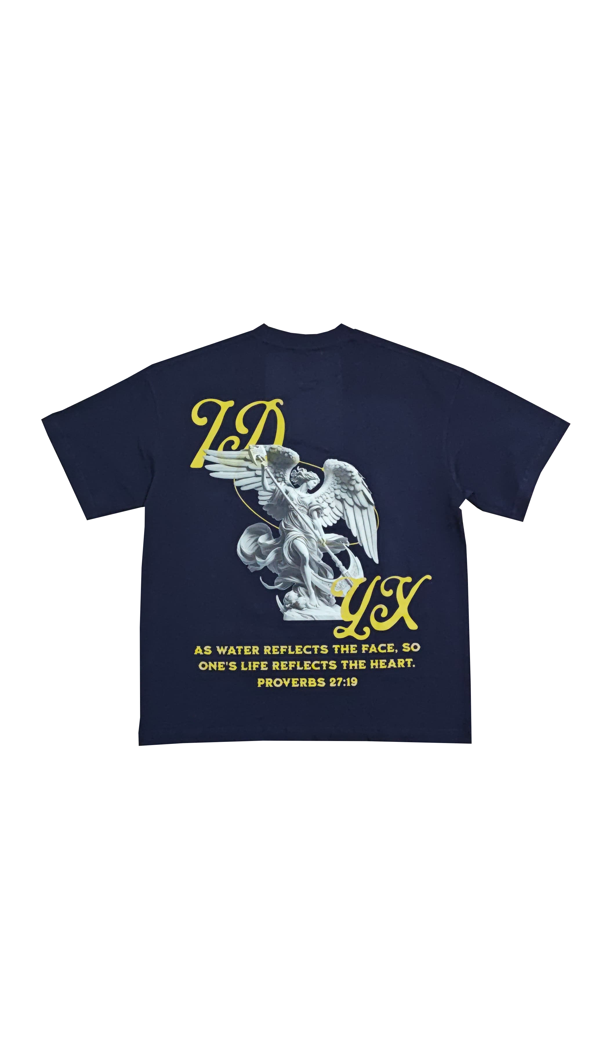 Distressed T-Shirt Navy Blue